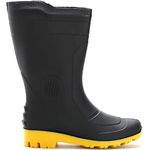 BOTA PVC GALOCHA CANO MÉDIO PRETO/AMARELO 39 PEGA FORTE