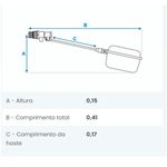 TORNEIRA DE BÓIA COM HASTE EM ABS 1/2