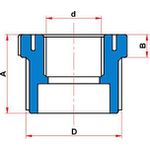 BUCHA DE REDUÇÃO ROSCÁVEL 1X3/4