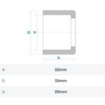 BUCHA DE REDUÇÃO SOLDÁVEL CURTA 32X25MM FORTLEV