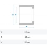 BUCHA DE REDUÇÃO SOLDÁVEL CURTA 40X32MM FORTLEV