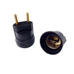 Bocal Soquete E-27 Adaptador Plug Macho Para Tomada