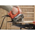 Serra circular elétrica Black+Decker CS1004 1400W laranja 127V