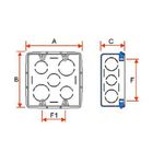 CAIXA DE LUZ DE EMBUTIR RETANGULAR 4X4 AMARELA TIGRE