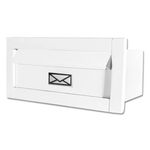 CAIXA DE CORREIO EM INOX 36X17CM PARA EMBUTIR BRANCA