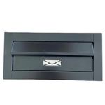 CAIXA DE CORREIO EM INOX 36X17CM PARA EMBUTIR PRETA