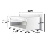 CAIXA DE CORREIO EM INOX 30X15CM PARA EMBUTIR PRETA