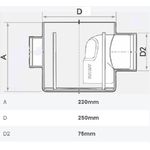 CAIXA SIFONADA 3 ENTRADAS 250X230X75 11072271 FORTLEV