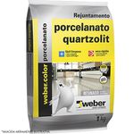 Rejunte Porcelanatos Cerâmicas 1Kg Quartzolit Cinza Platina