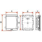 Quadro Distribuição 3/4 disjuntores sem barramento Tigre