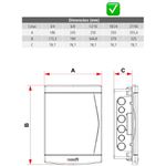 Quadro Distribuição 3/4 disjuntores sem barramento Tigre