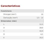 CONECTOR METÁLICO PARAFUSO FENDIDO SPLIT BOLT 10MM INTELLI