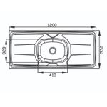 PIA INOX CONCRETADA 160X52 GHEL´PLUS