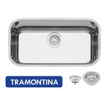 Cuba embutir cozinha Tramontina Lavínia em aço inox alto brilho 56x34 cm