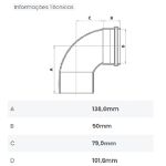 CURVA 90º CURTA ESGOTO SN 100MM FORTLEV