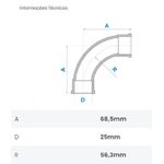 CURVA 90º SOLDÁVEL 25MM FORTLEV