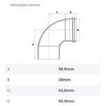 CURVA 90º CURTA ESGOTO SN 50MM FORTLEV