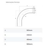 CURVA 90º LONGA ESGOTO SN 40MM FORTLEV