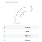 CURVA 90º LONGA ESGOTO SN 150MM FORTLEV