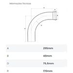 CURVA 90º LONGA ESGOTO SN 75MM FORTLEV