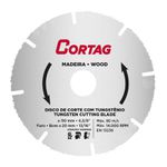 DISCO CORTE TUNGSTÊNIO PARA MADEIRA CORTAG 110 MM