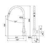 Torneira Cozinha Mesa Loren Joy 1167 C32 LORENZETTI 7011206