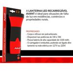 LANTERNA LED RECARREGAVEL 1W AVANT