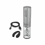 ABRIDOR DE VINHO EM INOX RECARREGAVEL W10