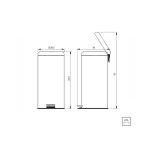 LIXEIRA INOX TRAMONTINA 30L