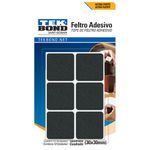 Feltro Protetor Adesivo Super Cola Tekbond 30mm Quadrado