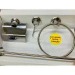 Kit Acessórios Para Banheiro Aço Inox 5 Peças Minox