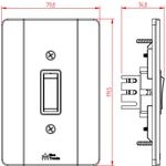 INTERRUPTOR SIMPLES 10A/250V PLACA MILLENIUM 21001