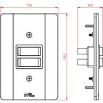 2 INTERRUPTORES SIMPLES 10A/250V PLACA MILLENIUM 21003