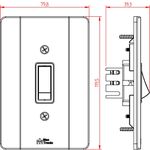 PULSADOR CAMPAINHA 10A/250V COM PLACA MILLENIUM 21010