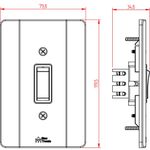 INTERRUPTOR PARALELO 1 TECLA 10A/250V PLACA MILLENIUM 21002