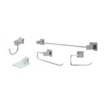 Kit Acessórios Banheiro Granada Luxo Inox 5 Pçs Bolth