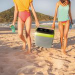 CAIXA TERMICA 34 LTS PRAIA PISCINA CHURRASCO CINZA COM VERDE MOR