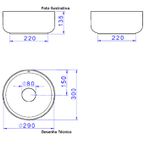 Cuba De Apoio Redonda Slim Deca 30cm Branco L12030