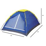 Barraca De Camping 2 Pessoas Azul Impermeável C/ Bolsa Mor