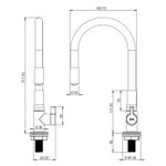 Torneira Mesa Bancada Cozinha Flex 1167 PT/CR Hydra Motion