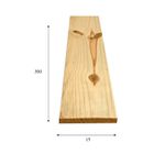 Tábua de Madeira Pinus Natural 2x15cmx3m