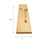 Tábua de Madeira Pinus Natural 2x25cmx3m 