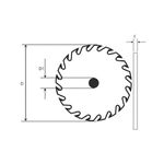 LÂMINA DE SERRA CIRCULAR PARA MADEIRA 36D CORTAG 110 MM