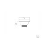Válvula Tanque/Americana 3 1/2" em aço inox Tramontina.