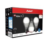 LAMPADA LED BULBO 7W E27 BIVOLT 6500K PACK3 AVANT