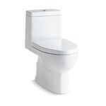 KIT COMPLETO BACIA VASO ACOPLADO KOHLER REACH SKIRTED BOX BRANCO