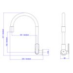Torneira Cozinha Deca Motion 1167.c23.fd Bica Flexível Parede Fendi
