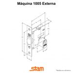 Fechadura Pivotante Rolete Stam 1005 Preto Fosco Quadrada