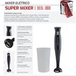 Super Mixer Agratto Com Copo MX preto 127V 200W