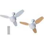 Ventilador De Teto Legacy Led Branco e Pinus Ventisol